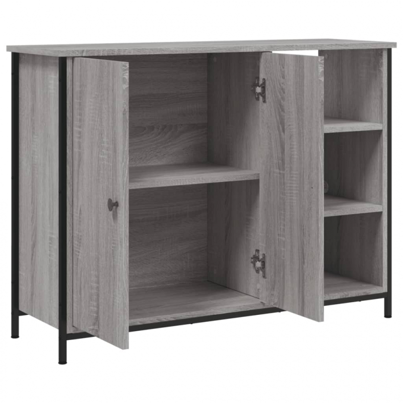 Sideboard Grau Sonoma 100x33x75 cm Holzwerkstoff