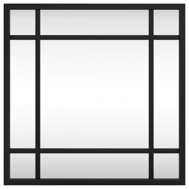 Wandspiegel Schwarz 30x30 cm Quadratisch Eisen