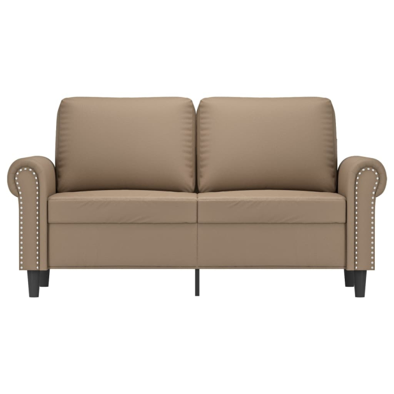 2-Sitzer-Sofa Cappuccino-Braun 120 cm Kunstleder