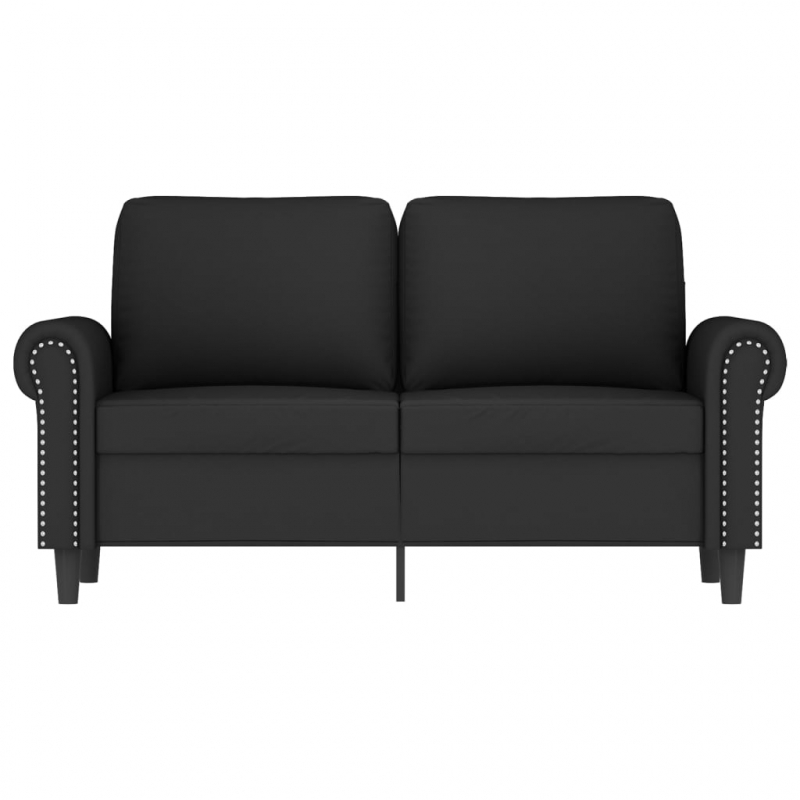 2-Sitzer-Sofa Schwarz 120 cm Samt