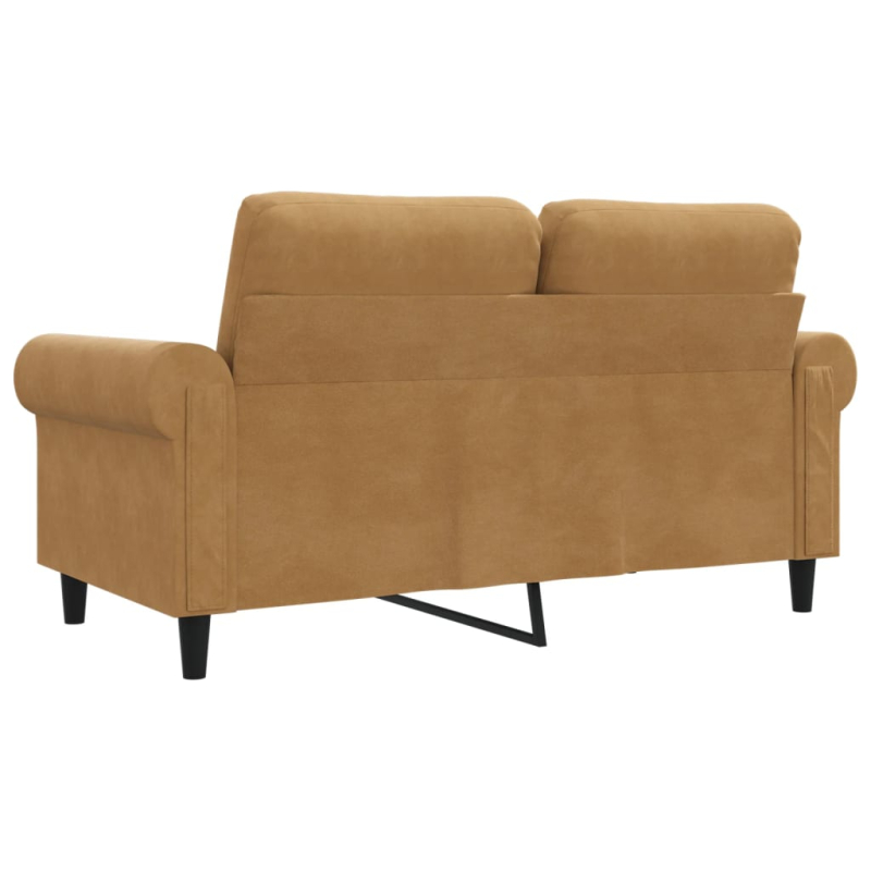 2-Sitzer-Sofa Braun 120 cm Samt