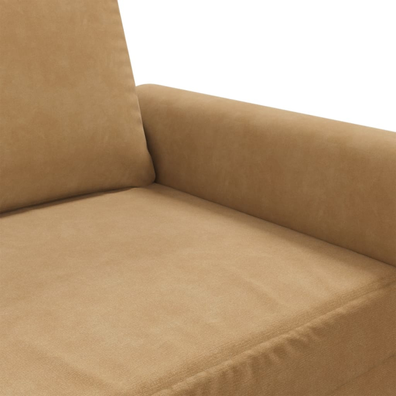 2-Sitzer-Sofa Braun 120 cm Samt