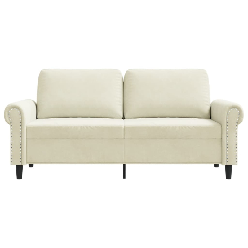 2-Sitzer-Sofa Creme 140 cm Samt