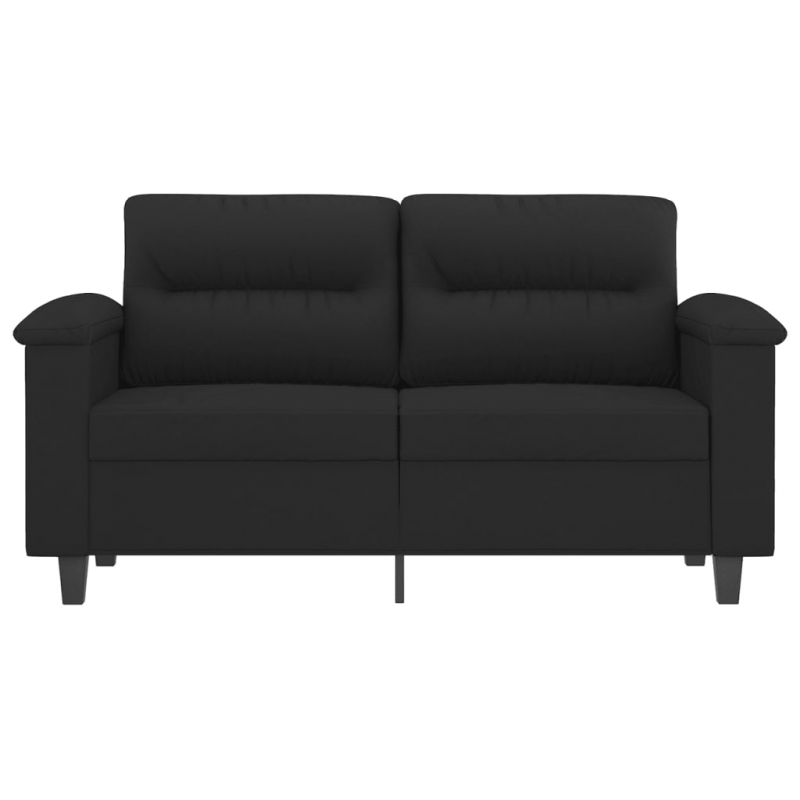 2-Sitzer-Sofa Schwarz 120 cm Mikrofasergewebe