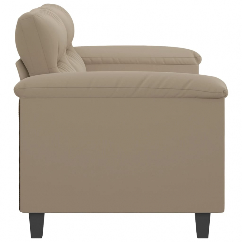 2-Sitzer-Sofa Taupe 140 cm Mikrofasergewebe