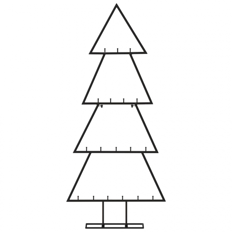 Metall-Weihnachtsbaum für Dekorationen Schwarz 90 cm