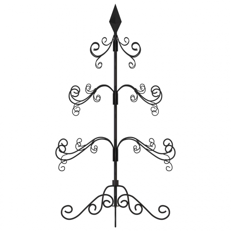 Metall-Weihnachtsbaum für Dekorationen Schwarz 90 cm