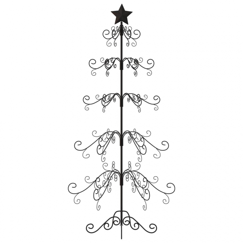 Metall-Weihnachtsbaum für Dekorationen Schwarz 150 cm