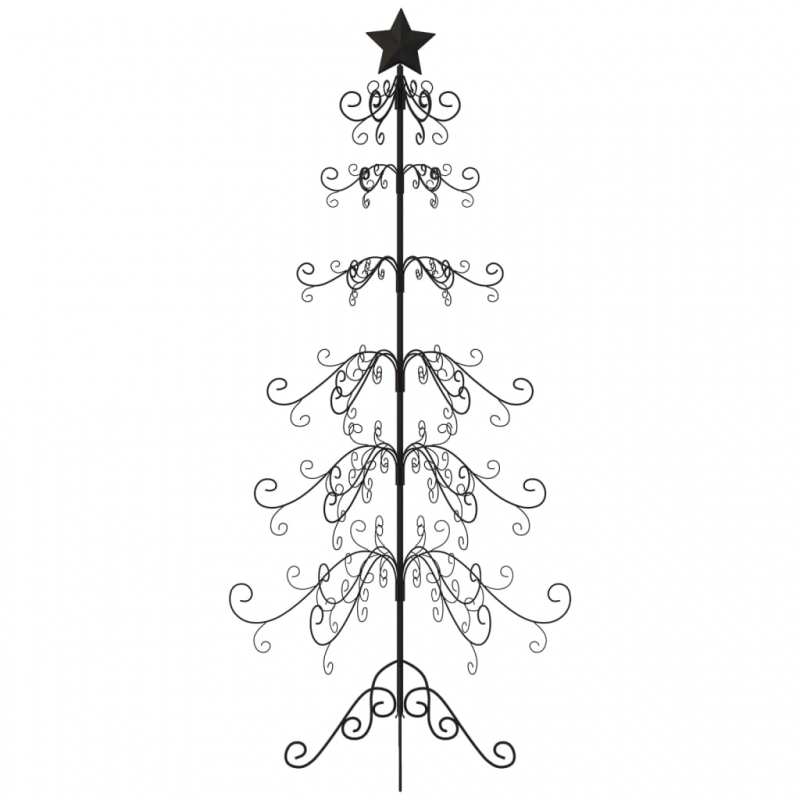 Metall-Weihnachtsbaum für Dekorationen Schwarz 180 cm
