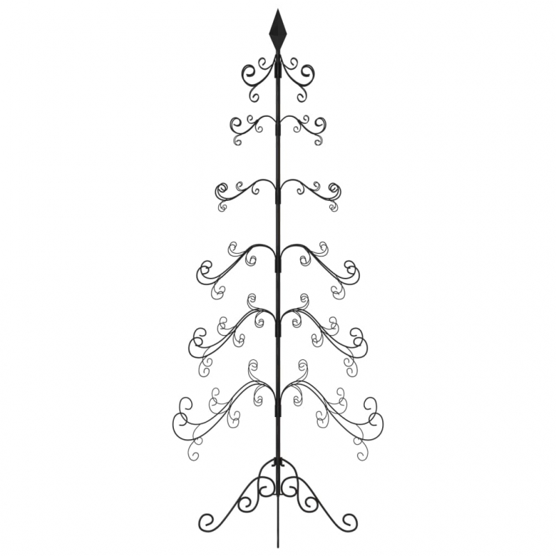 Metall-Weihnachtsbaum für Dekorationen Schwarz 180 cm
