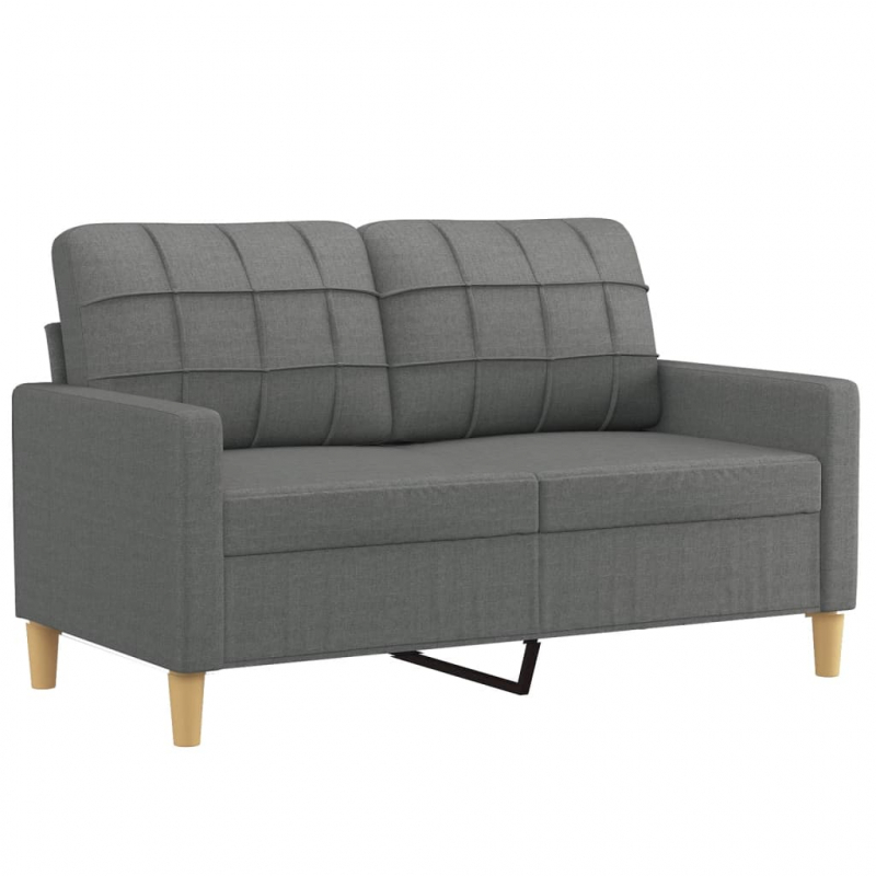 2-Sitzer-Sofa Dunkelgrau 120 cm Stoff