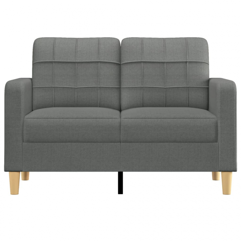 2-Sitzer-Sofa Dunkelgrau 120 cm Stoff