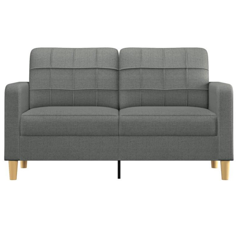 2-Sitzer-Sofa Dunkelgrau 140 cm Stoff