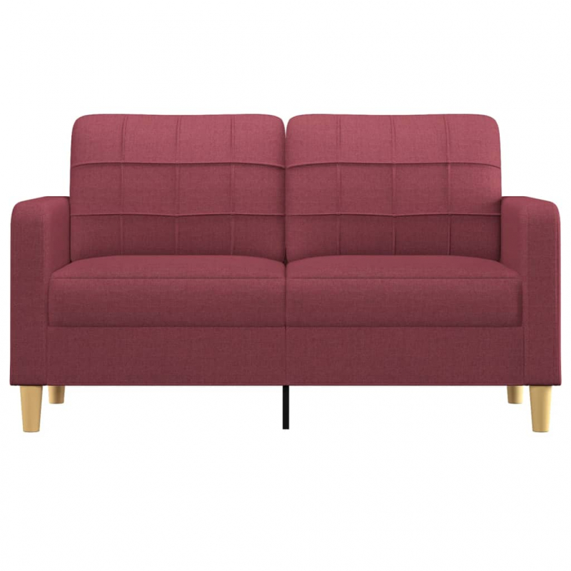 2-Sitzer-Sofa Weinrot 140 cm Stoff