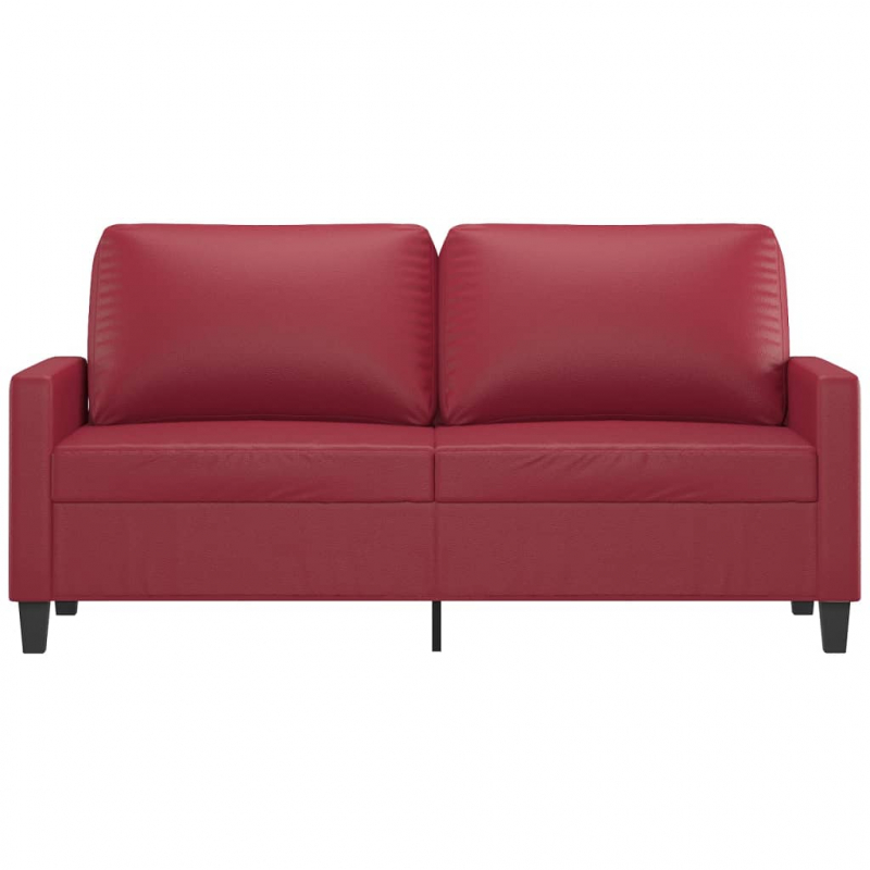 2-Sitzer-Sofa Weinrot 140 cm Kunstleder