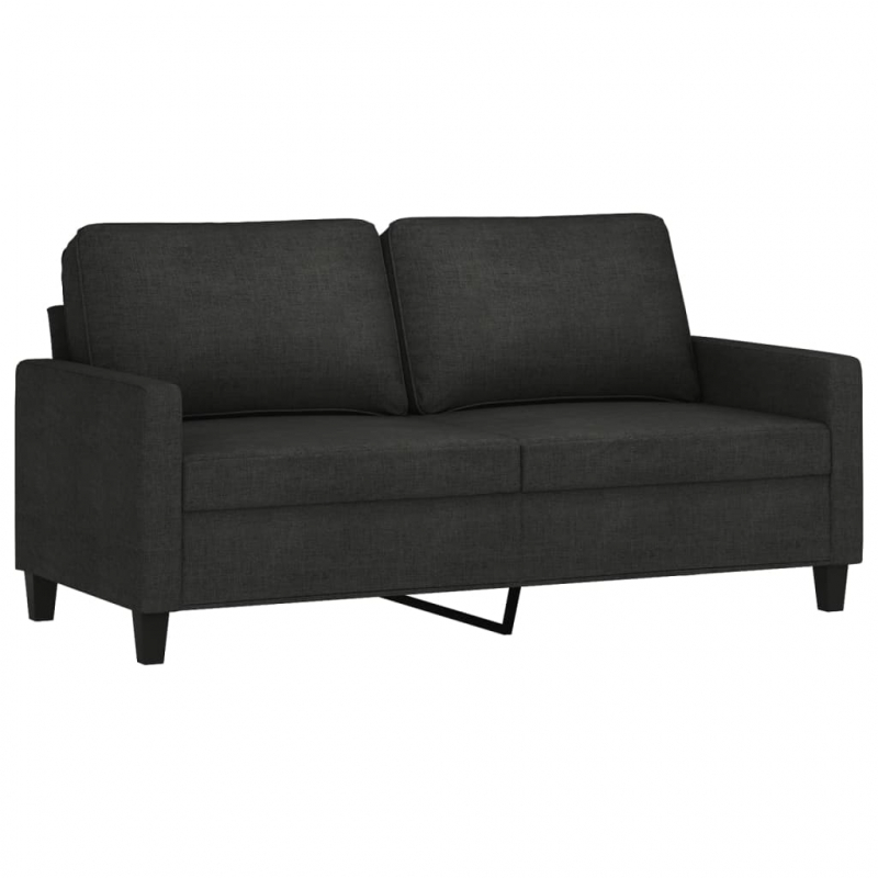 2-Sitzer-Sofa Schwarz 140 cm Stoff