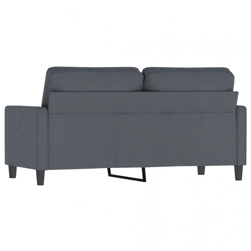 2-Sitzer-Sofa Dunkelgrau 140 cm Samt