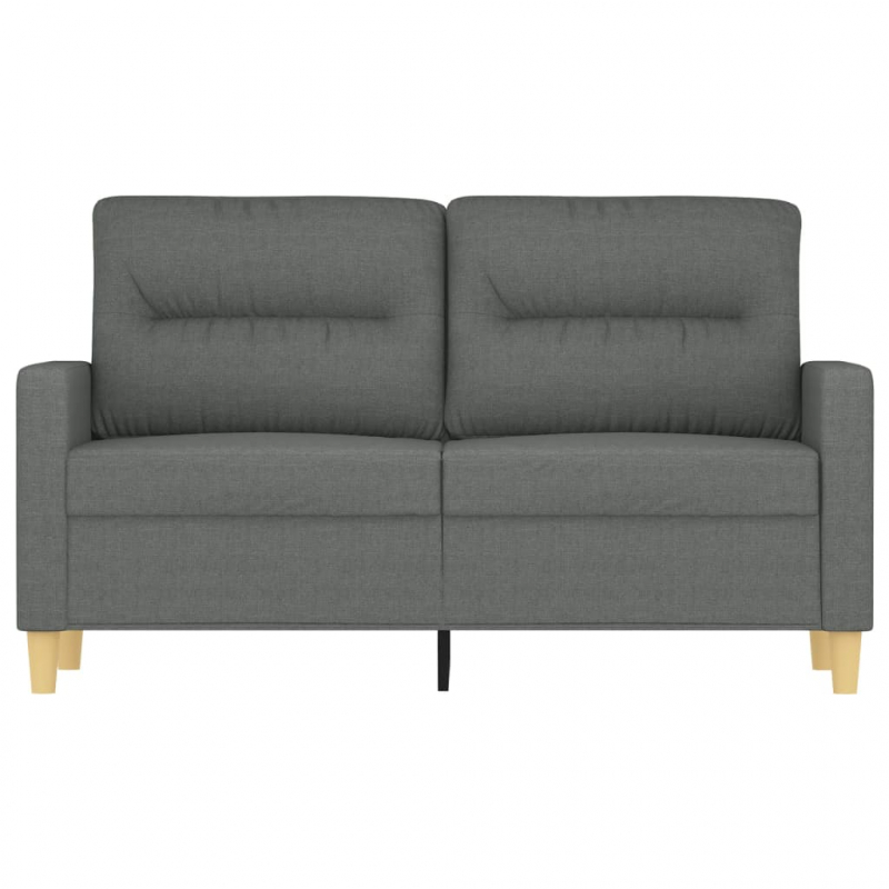 2-Sitzer-Sofa Dunkelgrau 120 cm Stoff