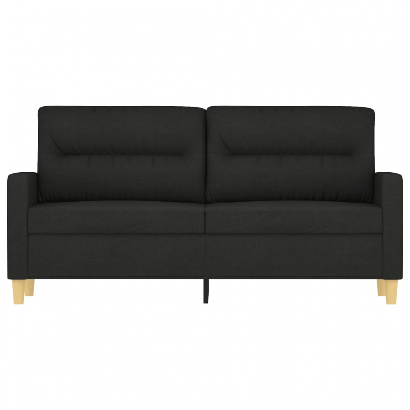 2-Sitzer-Sofa Schwarz 140 cm Stoff