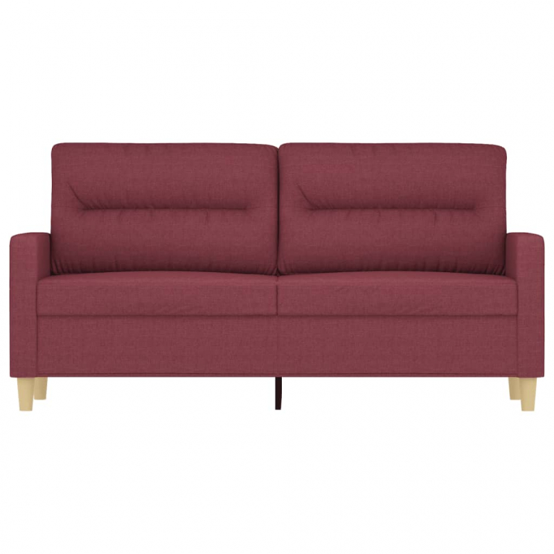 2-Sitzer-Sofa Weinrot 140 cm Stoff
