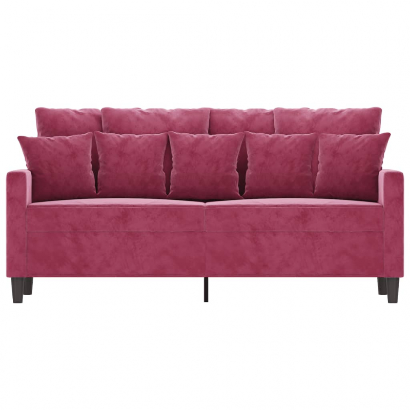 2-Sitzer-Sofa Weinrot 140 cm Samt