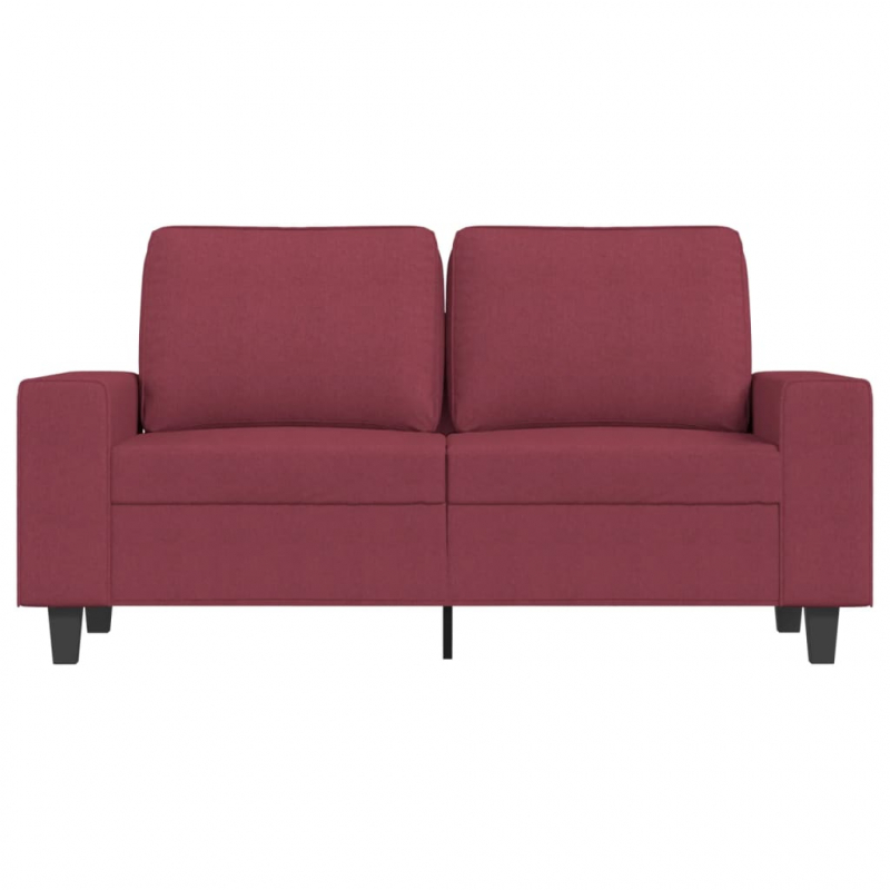 2-Sitzer-Sofa Weinrot 120 cm Stoff