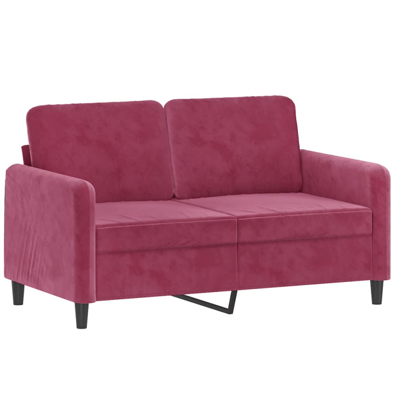 2-Sitzer-Sofa Weinrot 120 cm Samt