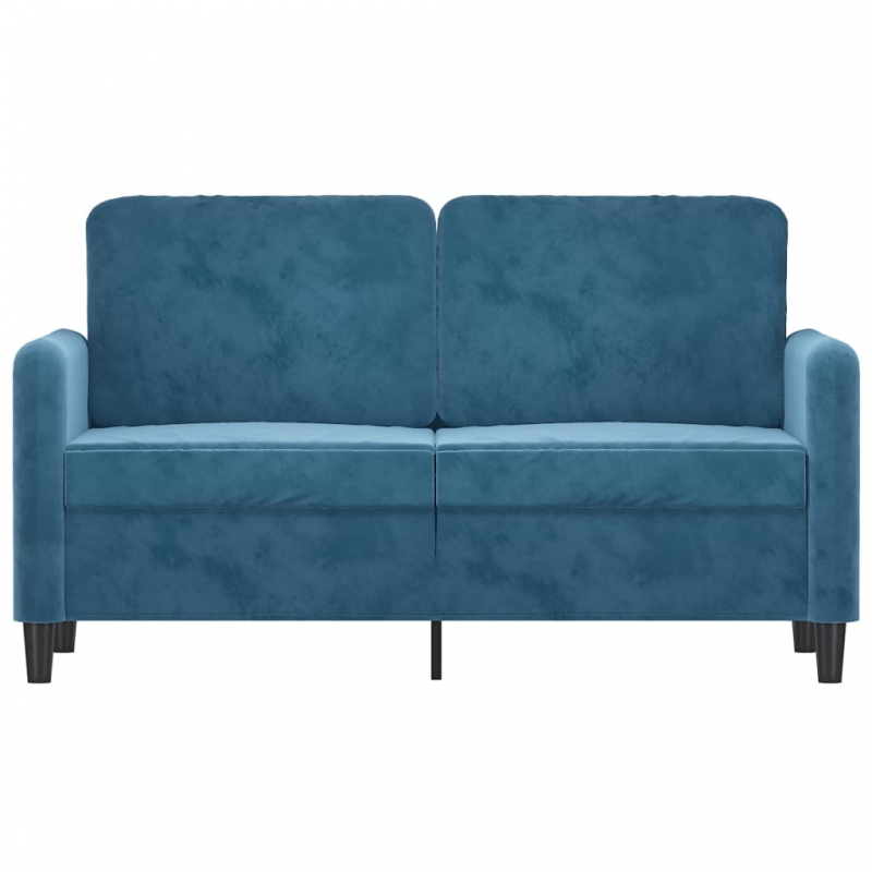 2-Sitzer-Sofa Blau 120 cm Samt