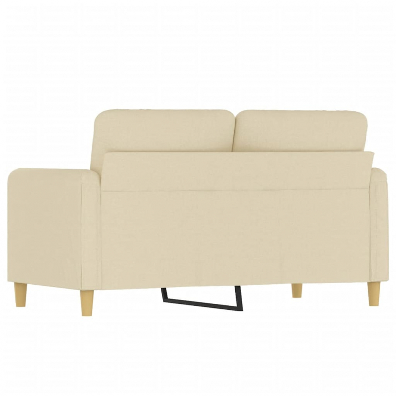 2-Sitzer-Sofa Creme 120 cm Stoff