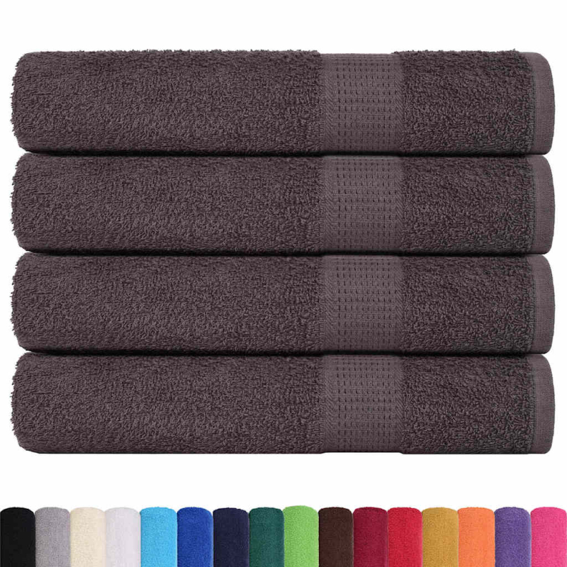 Saunatücher 4 Stk. Anthrazit 80x200 cm 360 g/m² 100% Baumwolle