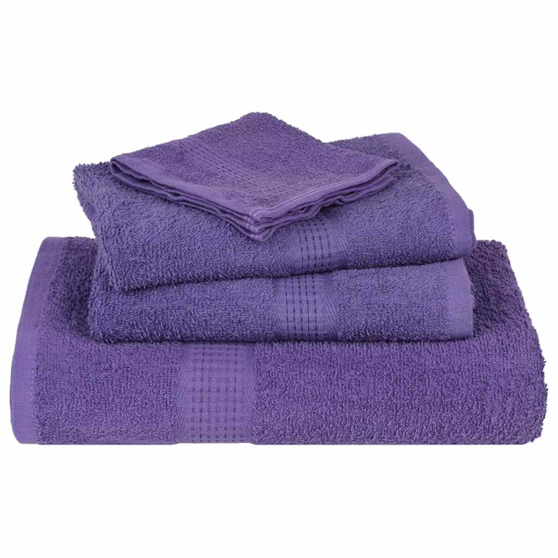 6-tlg. Handtuch-Set Lila 360 g/m² 100% Baumwolle