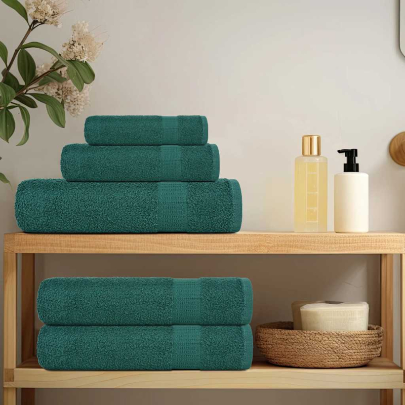 12-tlg. Handtuch-Set Apfelgrün 360 g/m² 100% Baumwolle