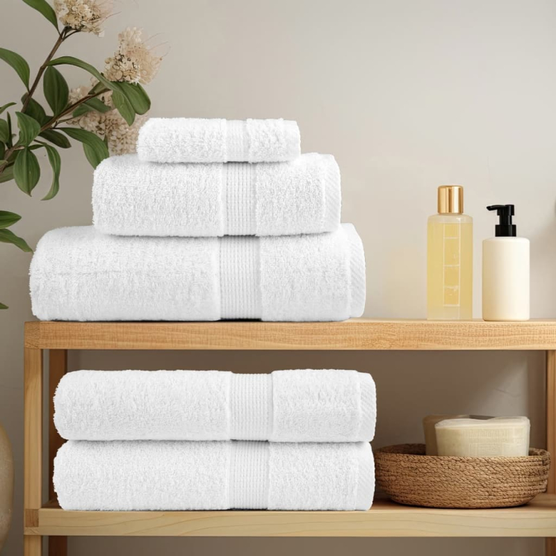 Premium-Duschtücher SOLUND 4 Stk. Weiß 70x140 cm 600 g/m²