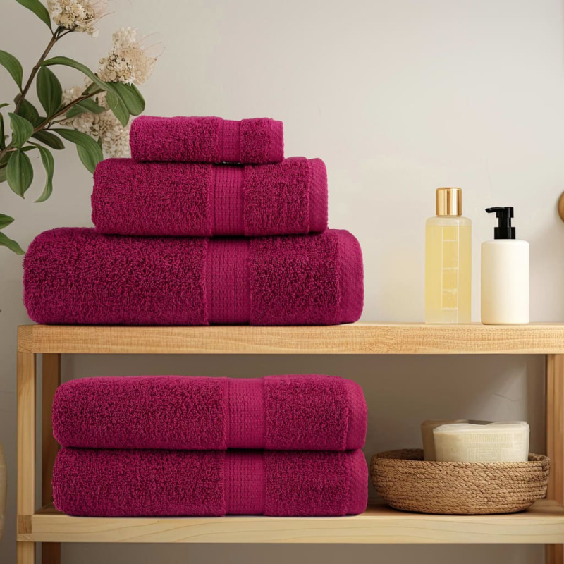 Premium-Gästetücher SOLUND 4 Stk. Bordeaux 30x50 cm 600 g/m²