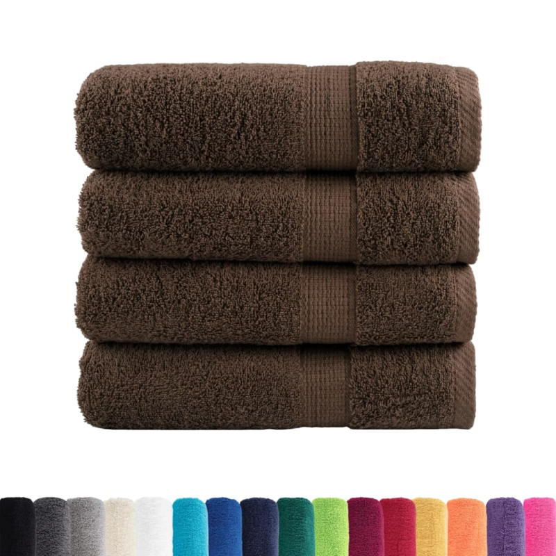 Premium-Handtücher SOLUND 4 Stk. Braun 50x100 cm 600 g/m²