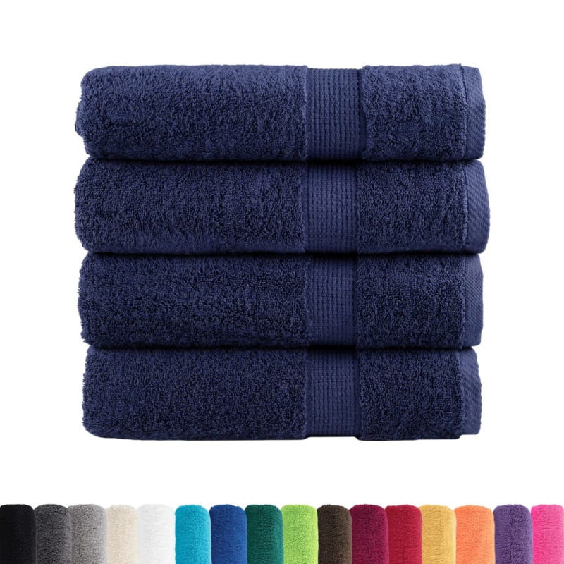 Premium-Handtücher SOLUND 4 Stk. Marineblau 50x100 cm 600 g/m²