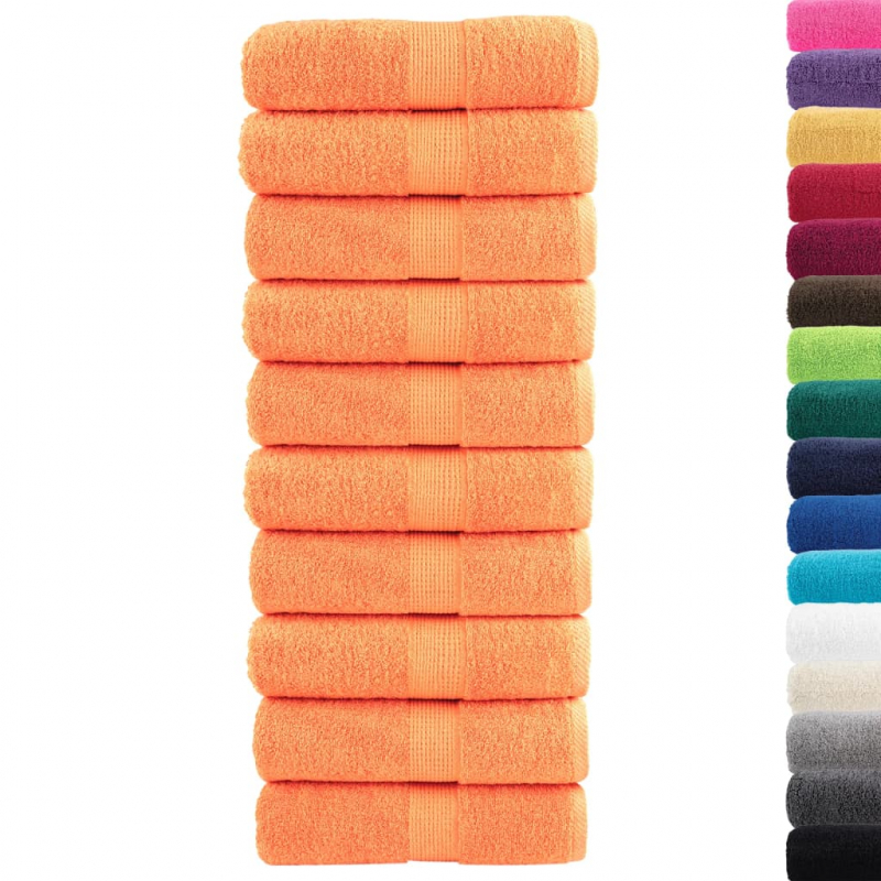 Premium-Gästetücher SOLUND 10 Stk. Orange 30x50 cm 600 g/m²