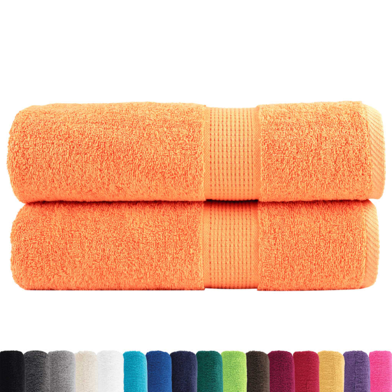 Premium-Duschtücher SOLUND 2 Stk. Orange 70x140 cm 600 g/m²