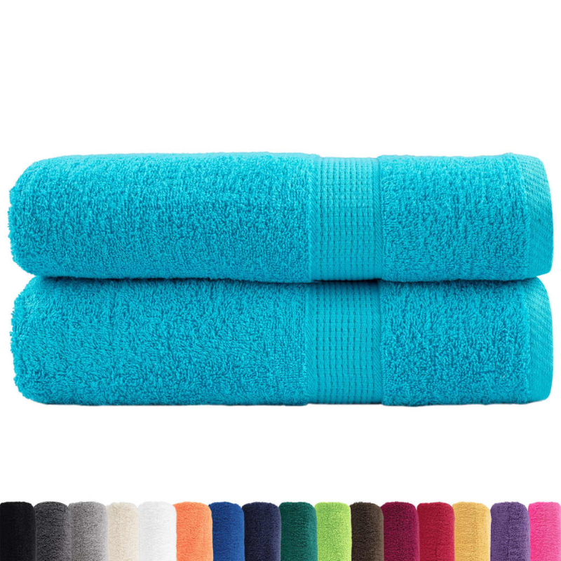 Premium-Duschtücher SOLUND 2 Stk. Türkis 70x140 cm 600 g/m²
