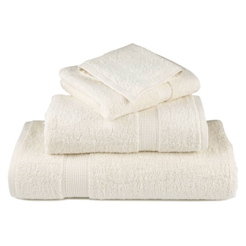 Premium-Gästetücher SOLUND 10 Stk. Cremeweiß 30x50 cm 600 g/m²