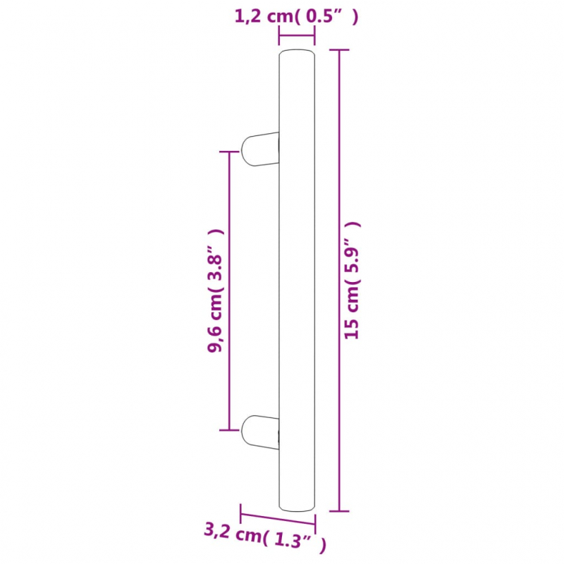 Möbelgriffe 20 Stk. Silbern 96 mm Edelstahl