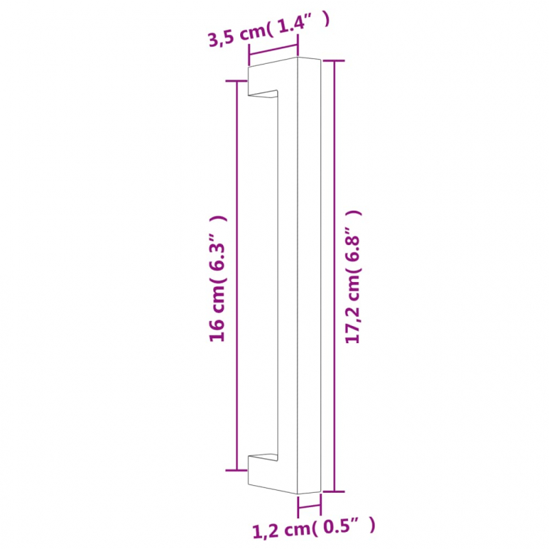 Möbelgriffe 20 Stk. Silbern 160 mm Edelstahl