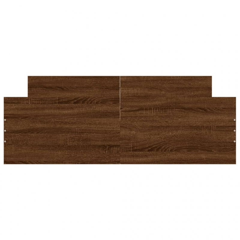 Bettgestell mit Kopf- und Fußteil Braun Eiche-Optik 135x190 cm