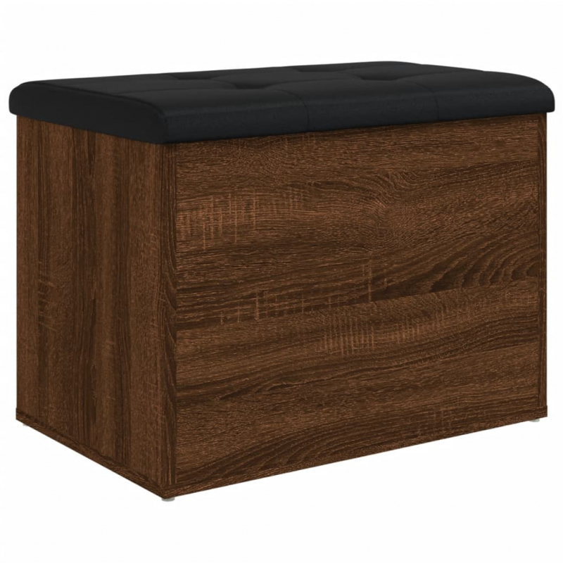 Sitzbank mit Stauraum Braun Eiche 62x42x45 cm Holzwerkstoff