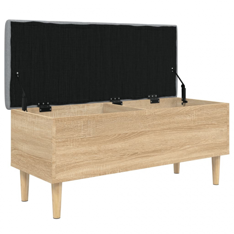 Sitzbank mit Stauraum Sonoma-Eiche 102x42x46 cm Holzwerkstoff