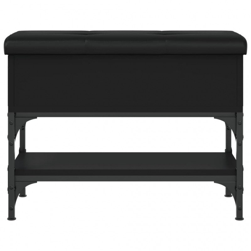Schuhbank Schwarz 62x32x45 cm Holzwerkstoff