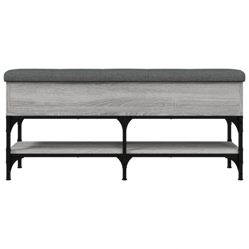 Schuhbank Grau Sonoma 102x32x45 cm Holzwerkstoff