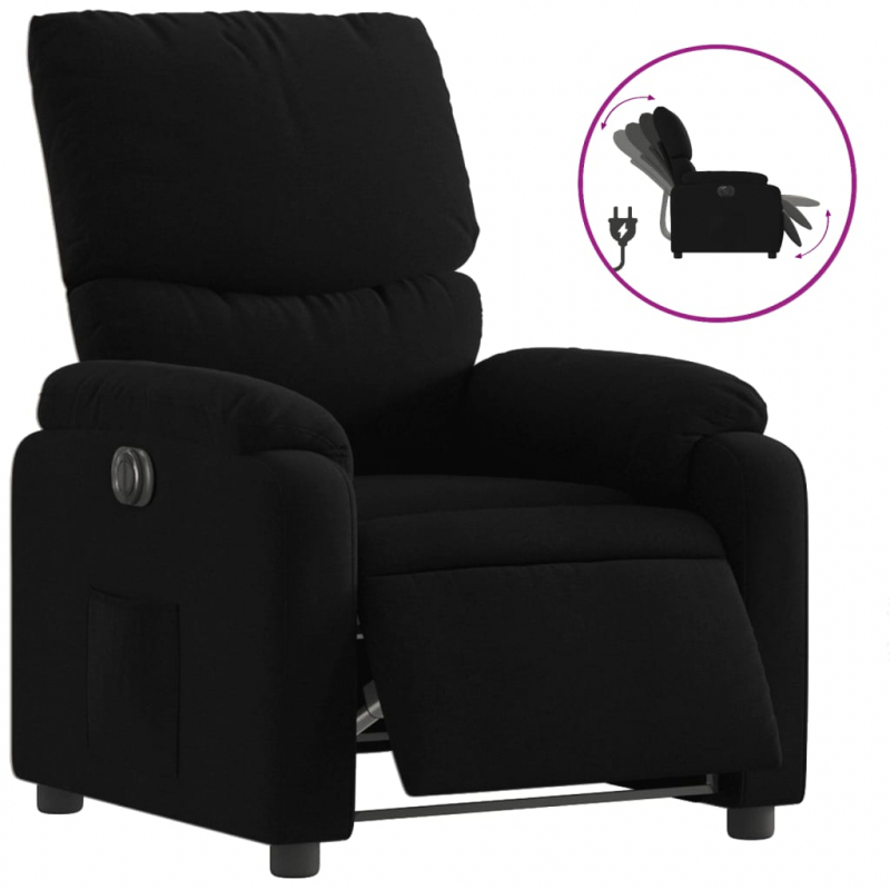 Relaxsessel Elektrisch Schwarz Stoff