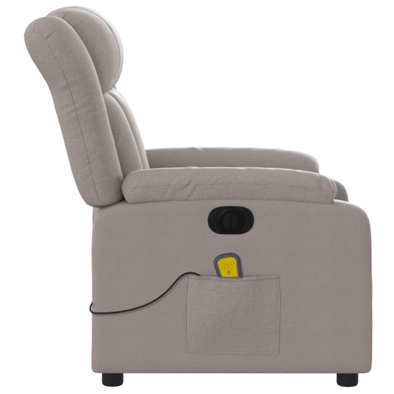 Massagesessel Elektrisch Taupe Stoff