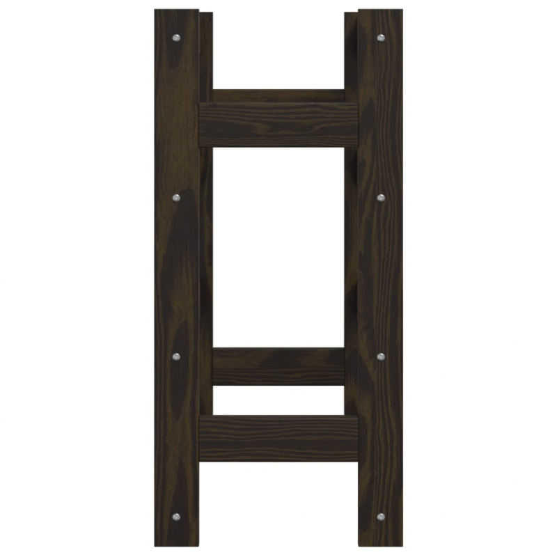 Weinregal für 16 Flaschen Schwarz Massivholz Kiefer